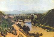 Jean Baptiste Camille  Corot The Bridge at Narni oil painting artist